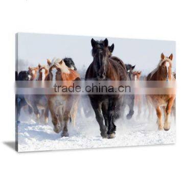 Frame Runny Horse Printed Canvas Painting Picture Art Livingroom Decor DWYS63