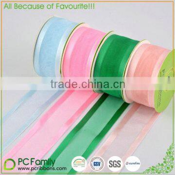 Double satin sided sheer organza ribbons