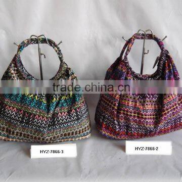Colorful casual stampa paper straw bag