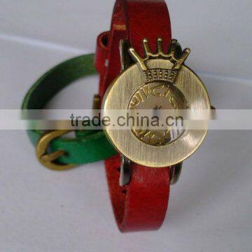 children princess promotional retro antique crown watch with interchangeable strap