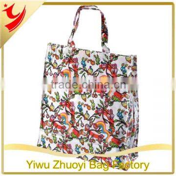 2016 China Silk Printing Simple Short Handle Shopping Bags