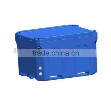 1000L rotomolded seafood transport container ice box fish