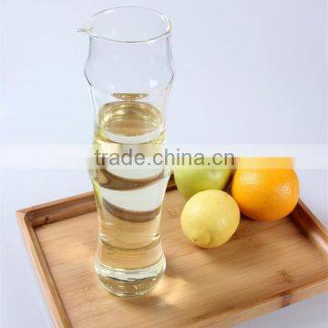 2015 china supplier 800ml wholesale high quality mouth blown high borosilicate clear glass pitcher