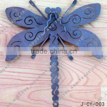 Metal dragonfly garden decoration