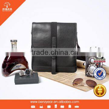 name brand italian leather bag trendy men black small leather bag