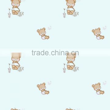 M-1571 Little bear wallpaper for kids bed room printable wallpaper material