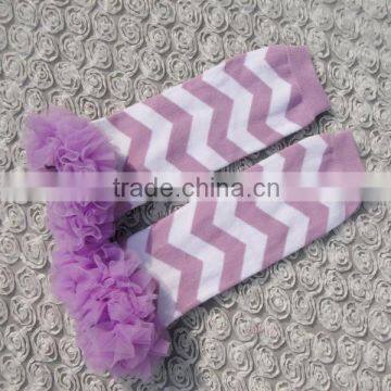 KP-LWR060 Purple chervon ruffle toddler legging baby arm warmer 2015