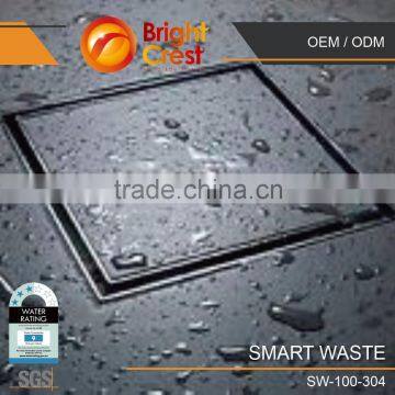 Smart Waste Tile Insert Side Outlet Floor Square Shower Drain