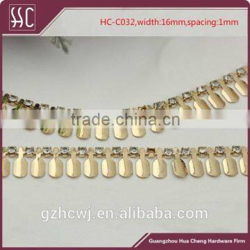 shiny gold metal chain for whole sale, hot sale bag metal chain, Guangzhou metal chain