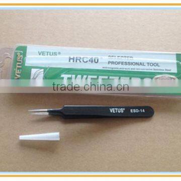 Black Cleanroom Antistatic Stainless Steel Tweezer photo-6