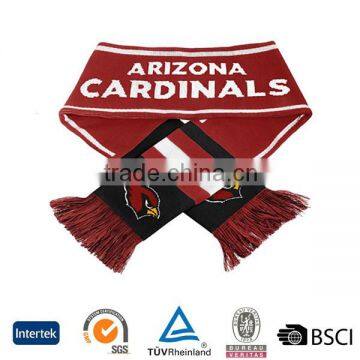 2016 hot sale football game souvenirs acrylic feather fan pattern scarf