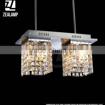 ZEALAMP INDOOR DECORATIVE LIGHTING RECTANGULAR CRYSTAL CHANDELIER CEILING PENDENT MODEL 504C