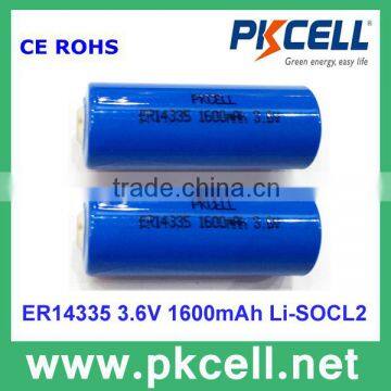 2016 Factory Price for 3.6V ER14335 2/3AA LiSOCL2 Lithium Battery