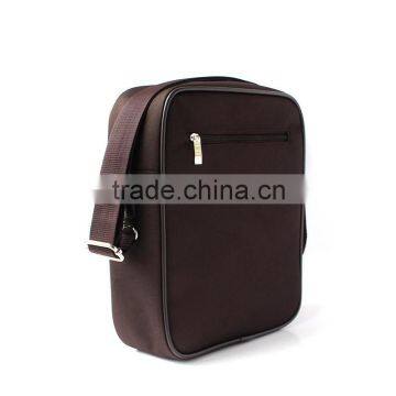 Mens business shoulder bags khaki color square shape