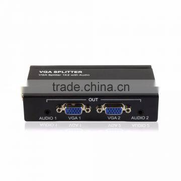 1VGA Input 2 VGA Output VGA Splitter 1X2 With 3.5mm Stereo Audio