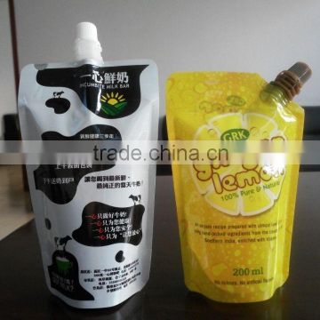 Flexible packing laminated fruit juice bag