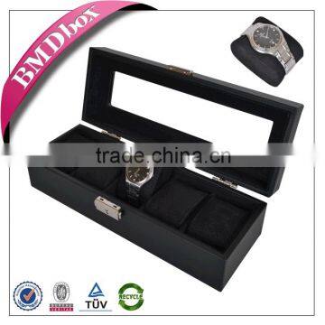 2014 popular designer eyeglass frames storage black leather gift box for men watch