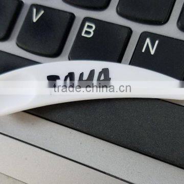 6cm white spatula with black logo cosmetic Mask spatula taha