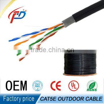 1000ft outdoor 23awg 4pair copper waterproof cat6 patch cable