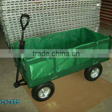 Green color high quality garden mesh trolley