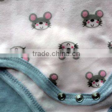 Soft Baby Girls Cotton Romper Set Romper+pants+bib photo-6