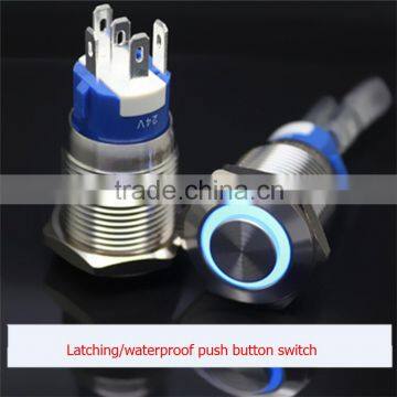 16mm Latching Water Proof Mental Push Button Switch With Led photo-3