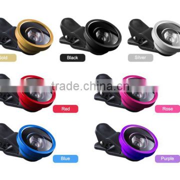 MASS PRODUCTION Camera Lents Kit for Cell Phone 3 in 1 Universal Clip-on Lens Fish Eye Lens Macro Wide Angle Lens