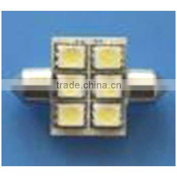 T10*31mm 6SMD 5050 3chip Car LED Light