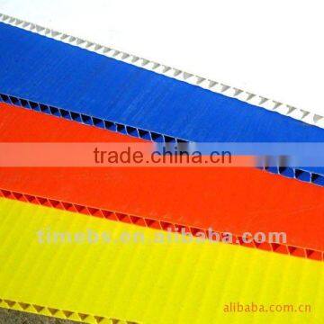 Corrugated plastic panels for walls