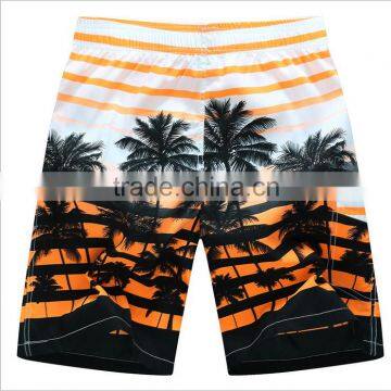 Daijun OEM New Design Cheap Polyester Stripe Palm Beach Shorts Hot Sale Blank Board Shorts photo-3
