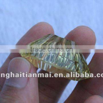 Natural Clear Yellow Quartz Rock Crystal Carved Crystal CRAFT PENDANT