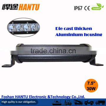 New launched!lower wind resistance slim led light bar /SPOT BEAM led light bar for car /30W led work light/Model: HT-2030