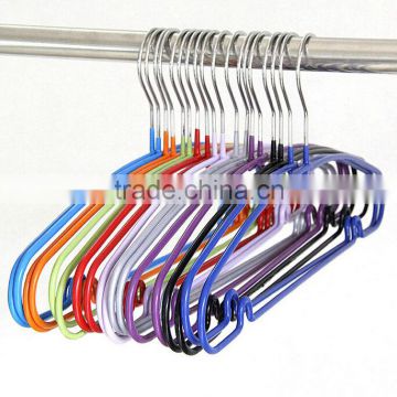 Candy Color Plastic Coated Metal Clothes Hanger, Non Slip Rack