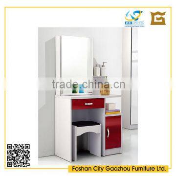 Modern wooden dressing table design makeup dresser with mirror for bedroom furniture