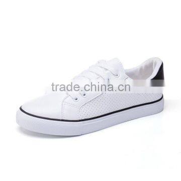 No name brand shoes male shoes PU punched hole upper material vulcanized blank shoes