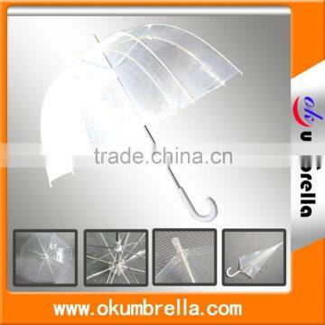 Hot Sale Transparent Straight Umbrella,POE PVC Clear Umbrella photo-2