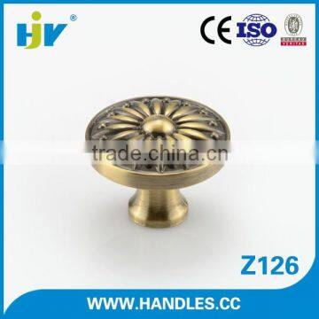 High quality furniture fittings round antique bronze doorknob