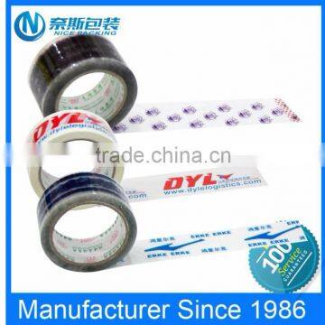 2016 top sale custom logo bopp adhesive tape, transparent printed tape manufacturer