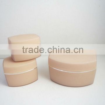 flat square plastic lotion jar with PMMA material