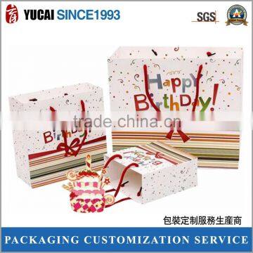 250g ivory board birthday paper gift bag