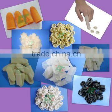 ESD Cheap price latex finger cot wiith different color and powdered /powder free for roll and cut type