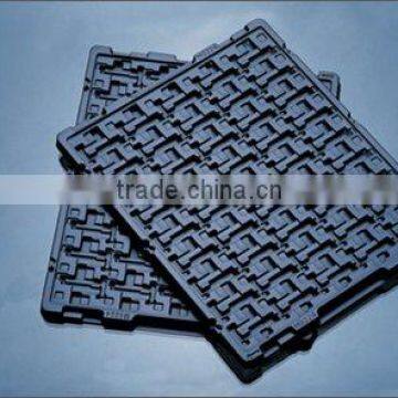 can accept custom design black PS Anti-static plastic trays for resistors antistatic blister tray for electronics