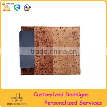 BOSHIHO Christmas Gift Raw Cork Slim Card Holder