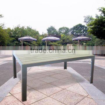 Metal outdoor rectangular garden dining table