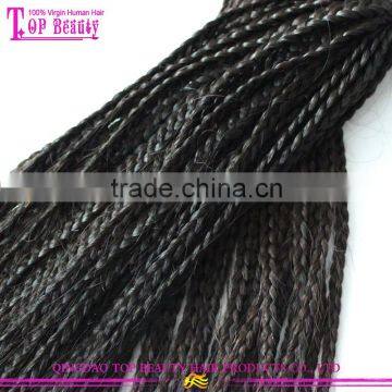 Hot Selling Human Hair 6A Virgin Peruvian Twist Braiding Hair photo-2