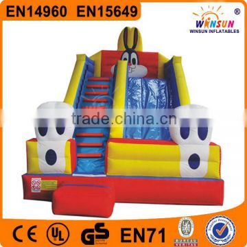 EN14960 commercial inflatable dry slide for rentals