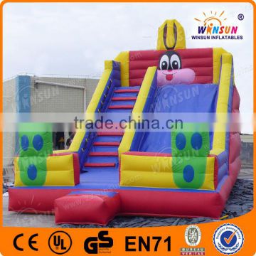 0.55mm PVC animal themed WSS-031 inflatable rabbit slide game for party rental