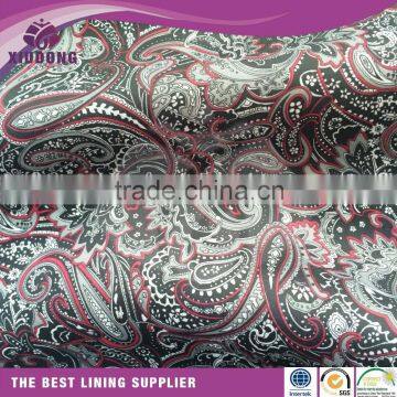 China manufacturer polyester print lining fabric for bags/backpacks