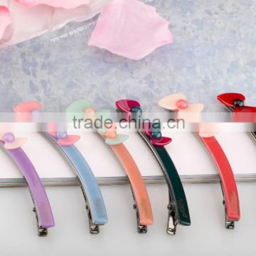 Wholesale hair extension clips cambered metal hair accessories bowknot hair clip for thick hair