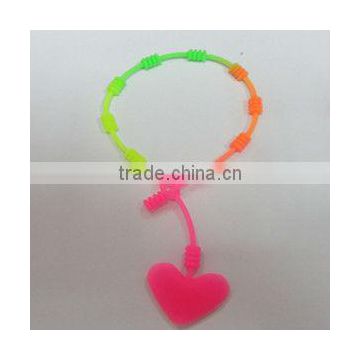 Silicone Bracelet with Heart Design